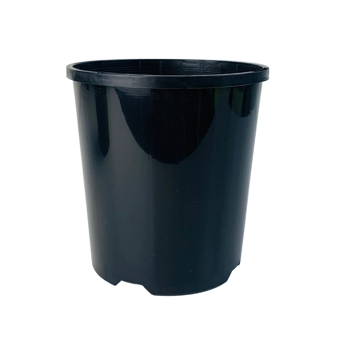 125mm Black Slimline Round Pot - 1L